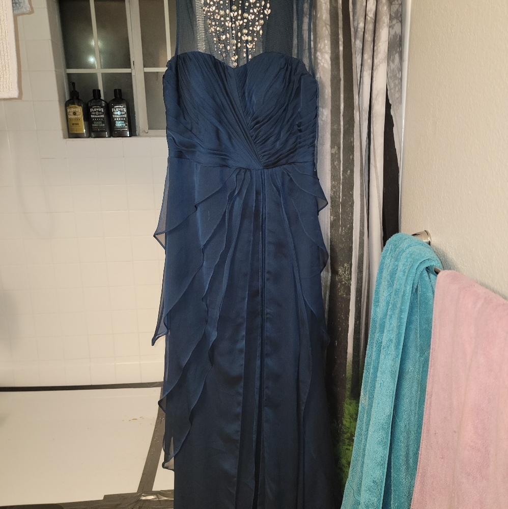 Blue Adrianna Papell dress